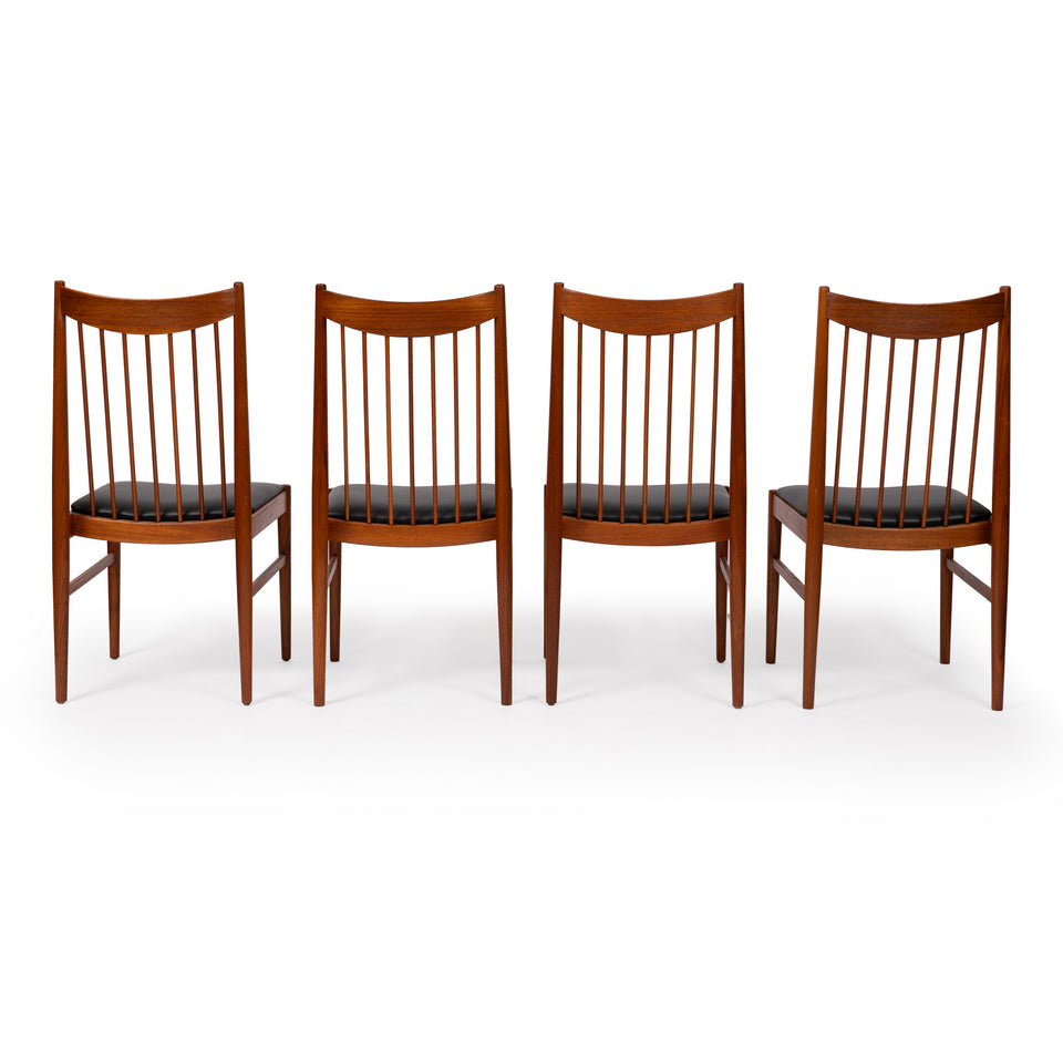 Vintage Arne Vodder Teak Dining Chairs for Sibast Model 422 Danish Mid-Century Set of 4