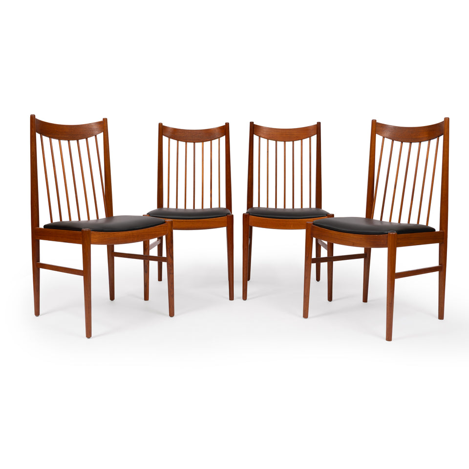 Vintage Arne Vodder Teak Dining Chairs for Sibast Model 422 Danish Mid-Century Set of 4