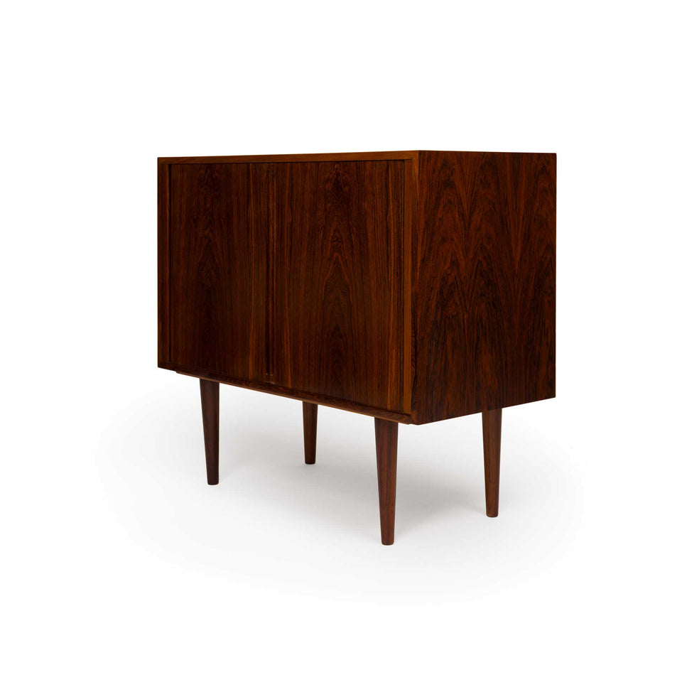 Kai Kristensen Rosewood Tambour Door Cabinet Sideboard / Media Cabinet