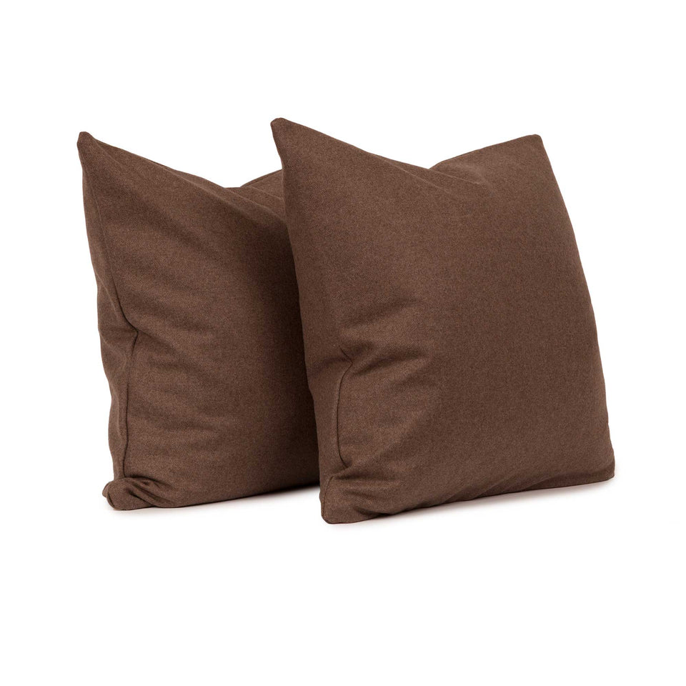 Chevalier Wool Walnut Throw Pillow Cover (pair)