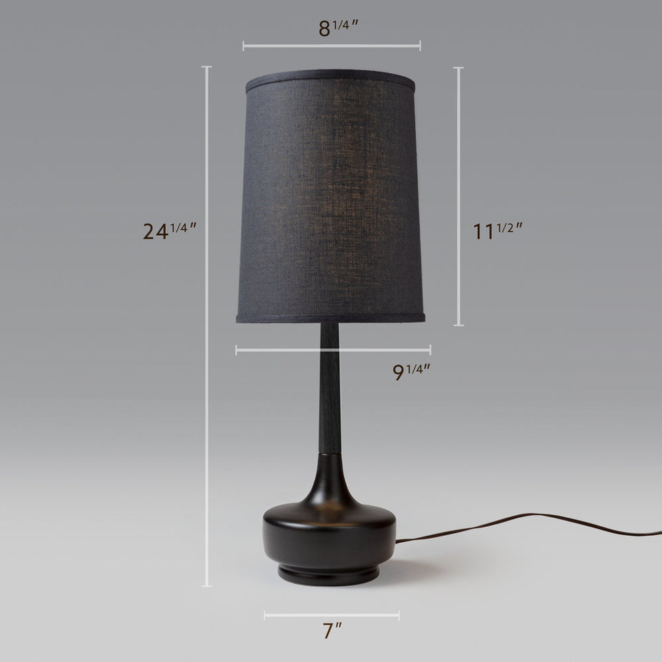 Mid-Century Table Lamp "Brooke Noir"