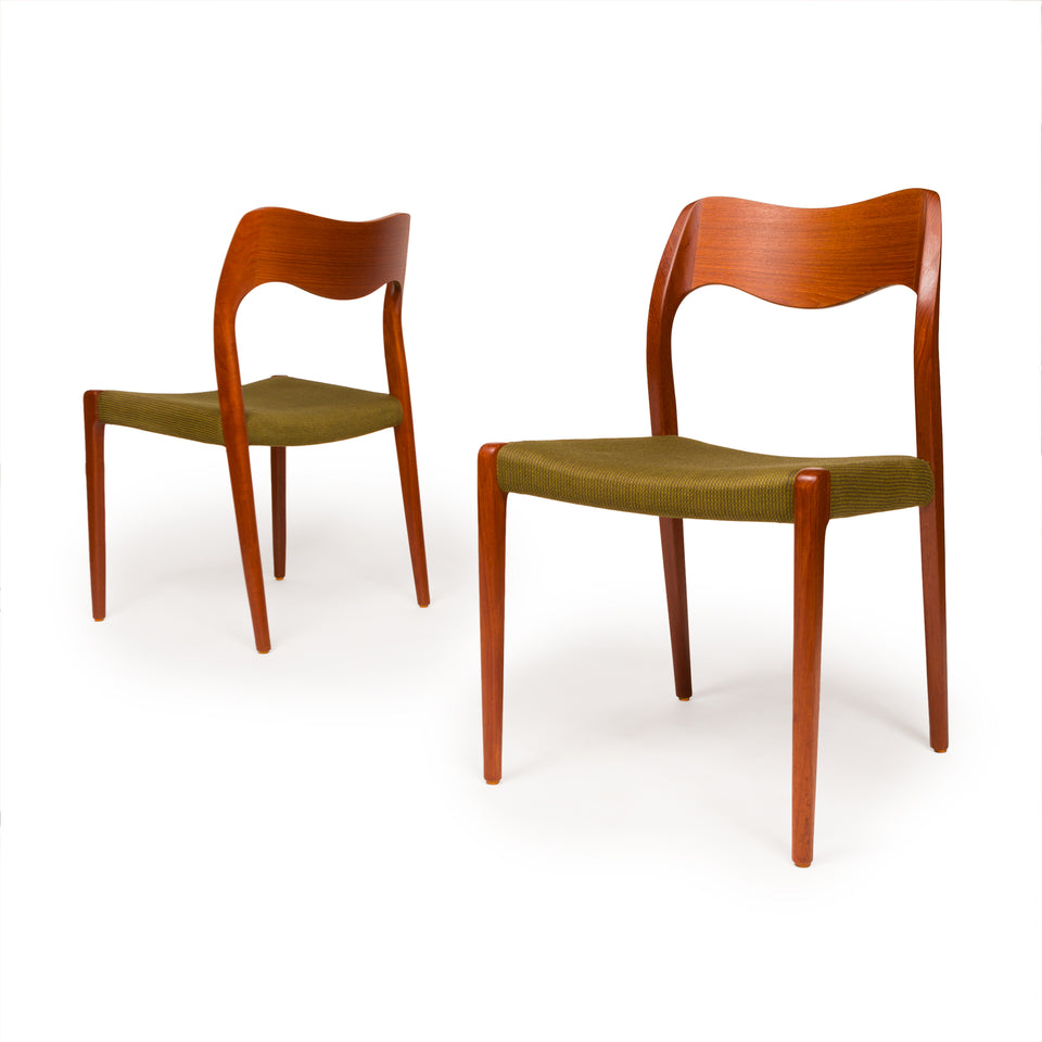 Vintage Niels Otto Møller Model 71 Chairs (set of six)