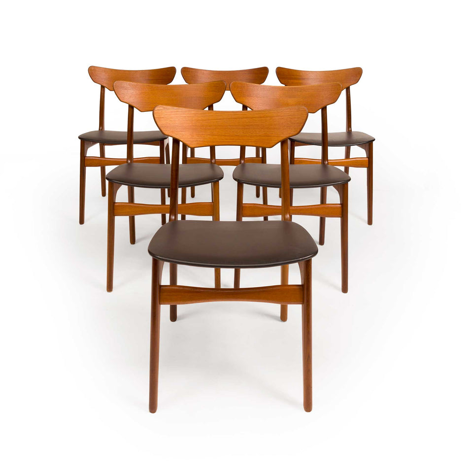 Vintage Danish Mid-Century Teak Dining Chairs by Schiønning & Elgaard