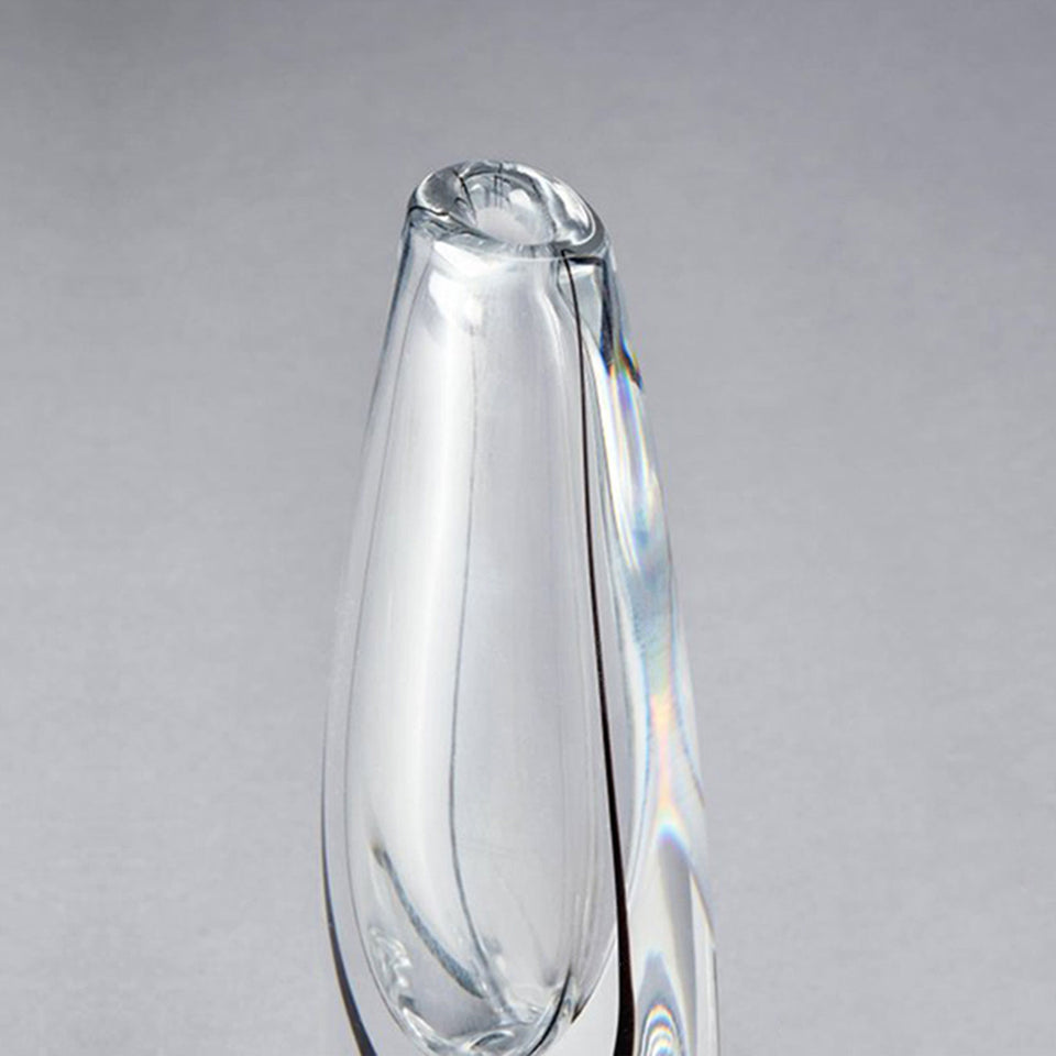 Glass Vase by Vicke Lindstrad, for Kosta Sweden 1950's