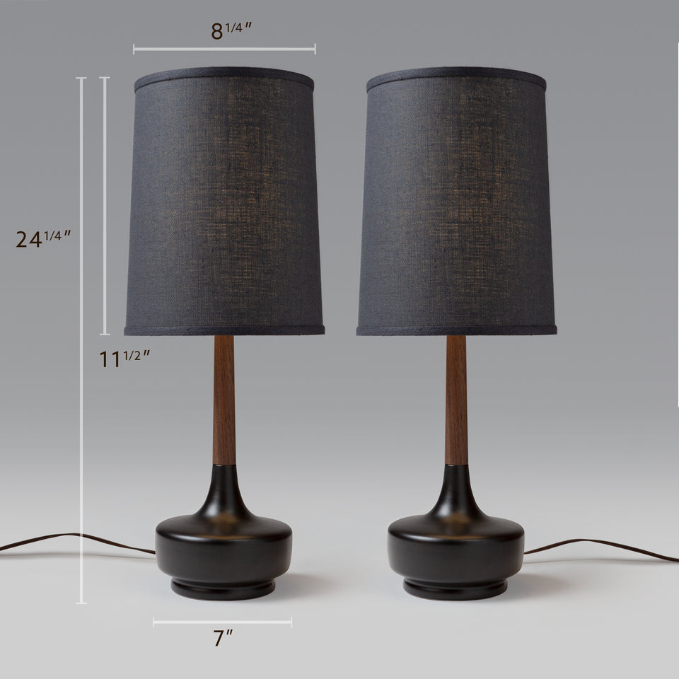 Mid-Century Table Lamp "Brooke - Night Out" - Pair