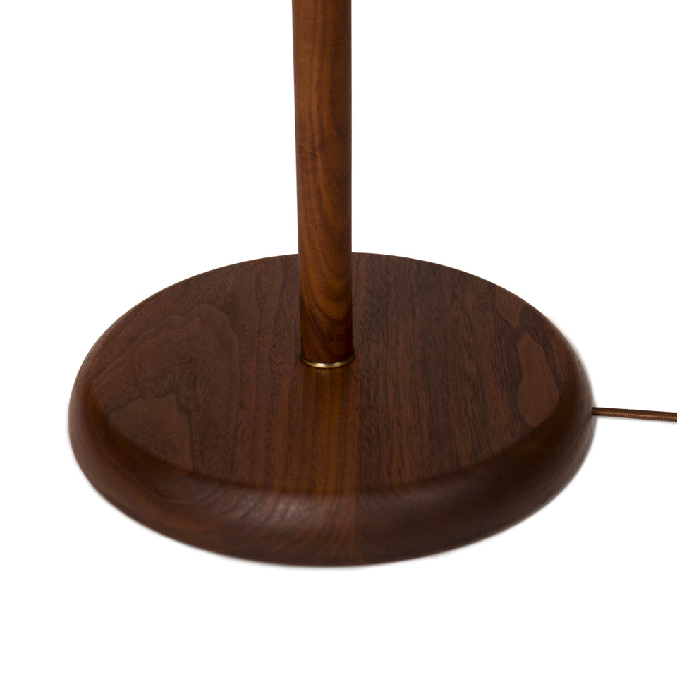 Mid-Century-Inspired Floor Lamp "Eddie" in Walnut