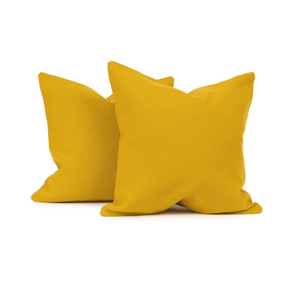 Maharam Hallingdal Mustard Mid-Century Throw Pillow Cover (pair)