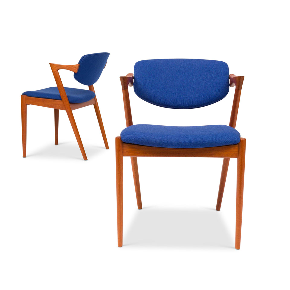 Vintage 1950s Kai Kristiansen Model 42 Dining Chairs — Set of Four
