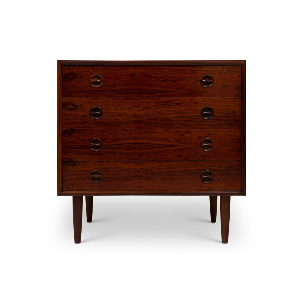 Vintage Danish Mid-Century Rosewood Four-Drawer Dresser