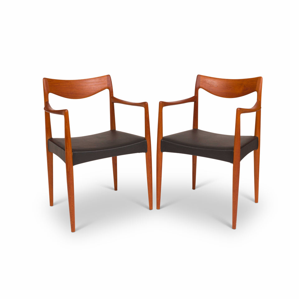 Mid Century Modern Dining Chairs by Rolf Rastad & Adolf Relling “Bambi” for Gustav Bahus 1960s, Set of 8