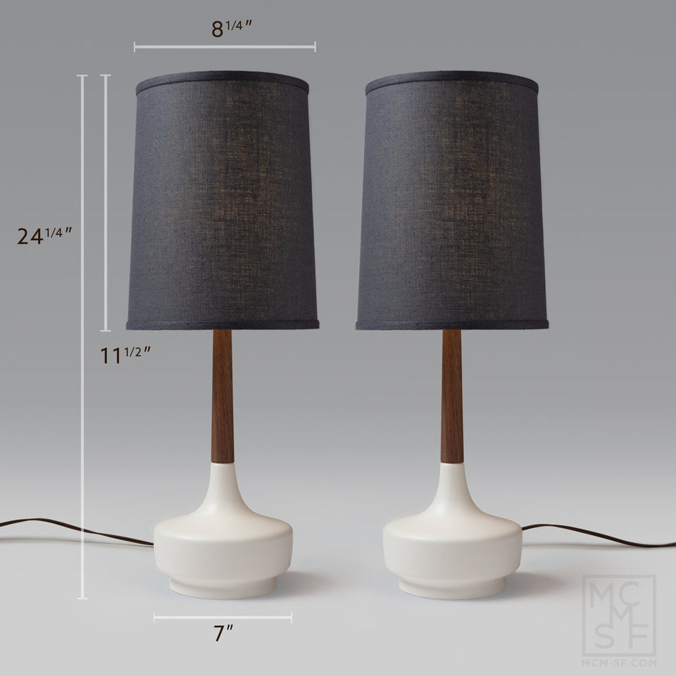 Pair of Mid-Century Table Lamp "Brooke - Marin"