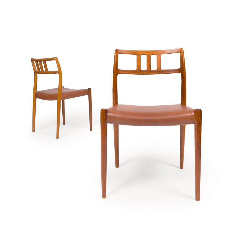 Vintage Danish Mid-Century Niels Otto Møller no. 79 Teak Dining Chairs (Set of 2)