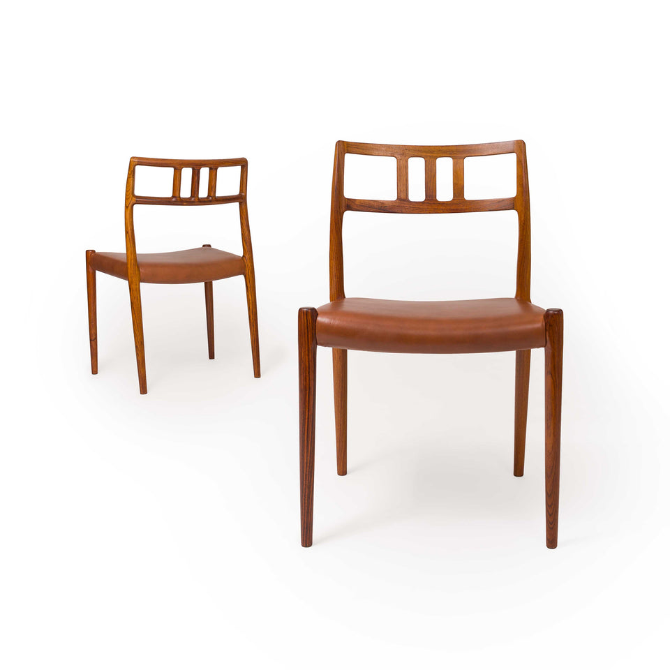 Vintage Danish Mid-Century Niels Otto Møller no. 79 Rosewood Dining Chairs (Set of 4)