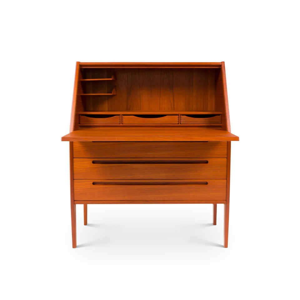 Vintage Danish Mid-Century Teak Secretary by Kai Kristiansen for Tørring Møbelfabrik