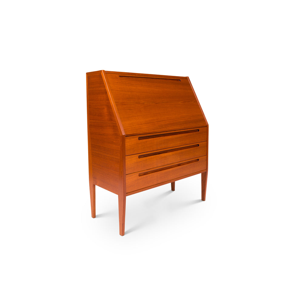 Vintage Danish Mid-Century Teak Secretary by Kai Kristiansen for Tørring Møbelfabrik