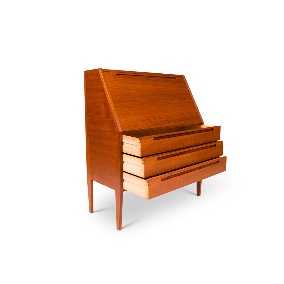 Vintage Danish Mid-Century Teak Secretary by Kai Kristiansen for Tørring Møbelfabrik