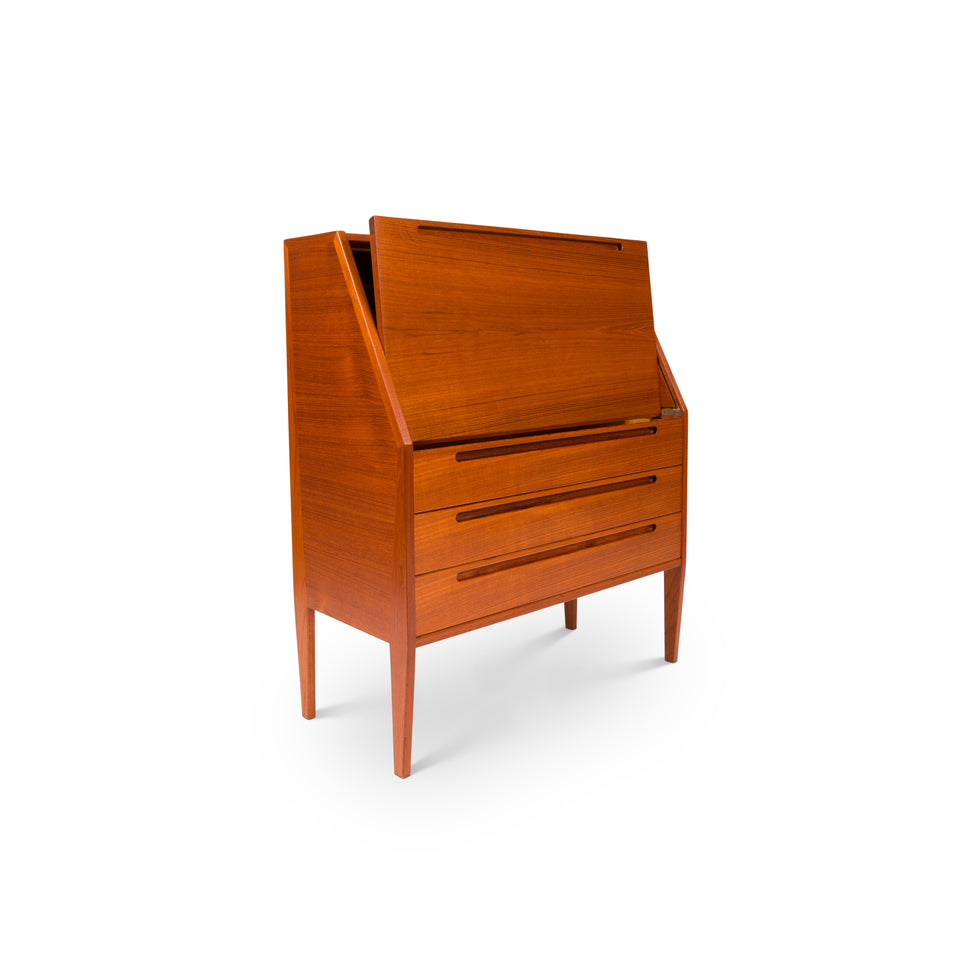 Vintage Danish Mid-Century Teak Secretary by Kai Kristiansen for Tørring Møbelfabrik