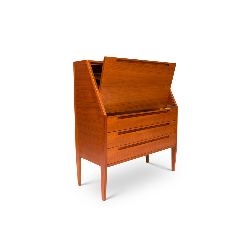 Vintage Danish Mid-Century Teak Secretary by Kai Kristiansen for Tørring Møbelfabrik