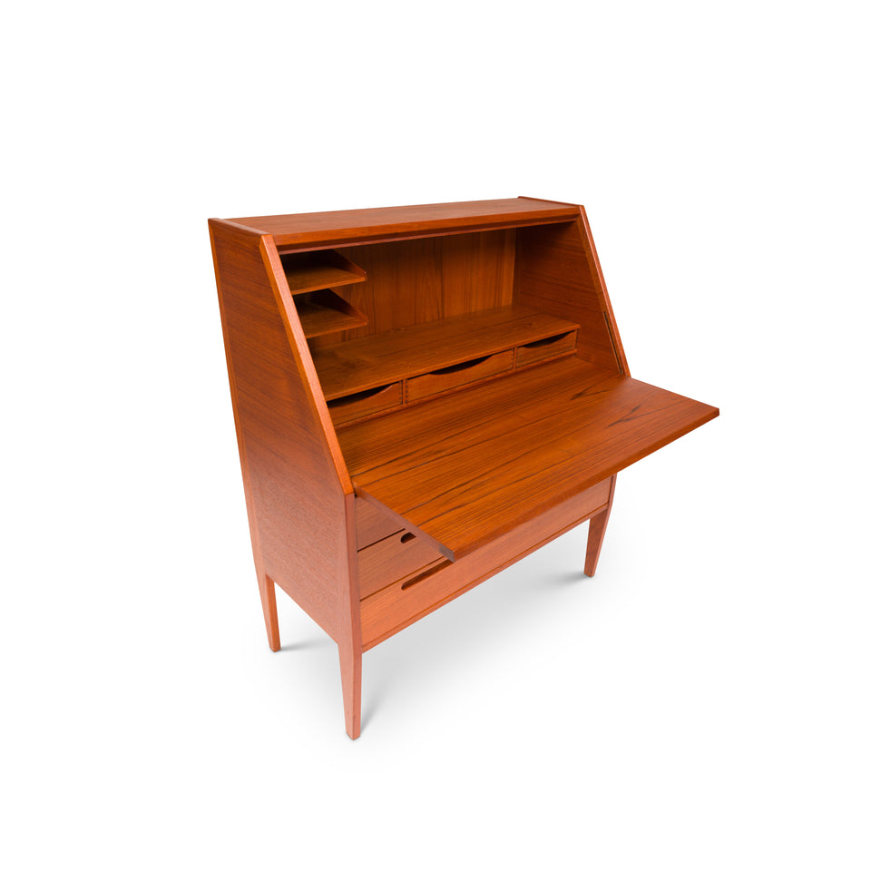 Vintage Danish Mid-Century Teak Secretary by Kai Kristiansen for Tørring Møbelfabrik