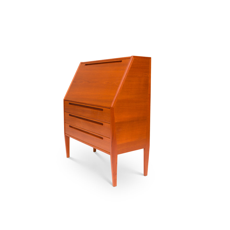 Vintage Danish Mid-Century Teak Secretary by Kai Kristiansen for Tørring Møbelfabrik