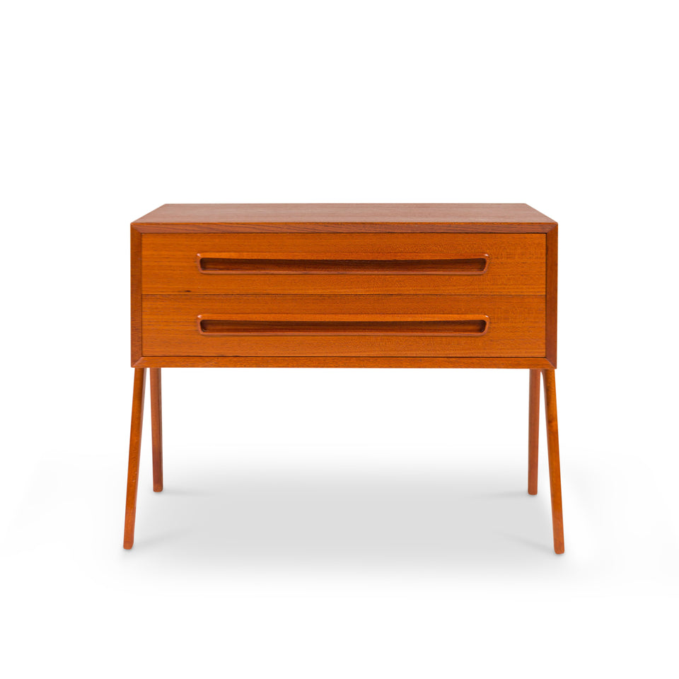 Vintage Danish Mid-Century Teak Chest/Accent Table