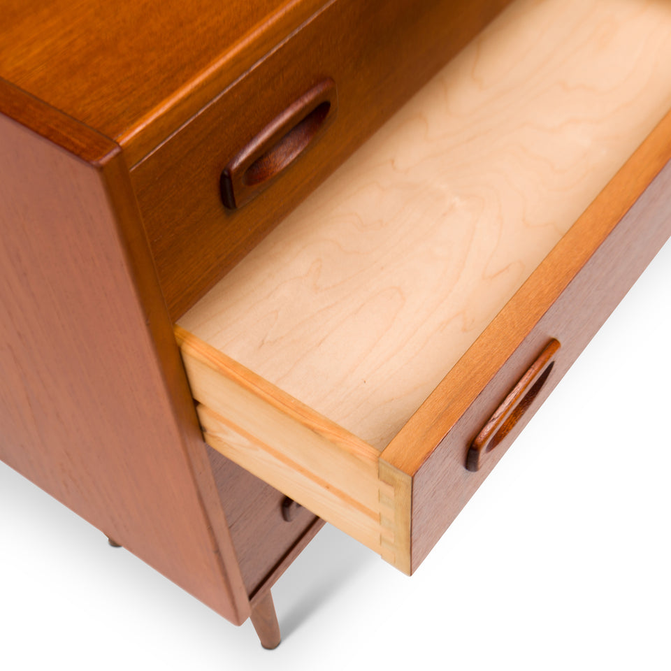 Vintage Danish Mid-Century Teak Four-Drawer Chest of Drawers