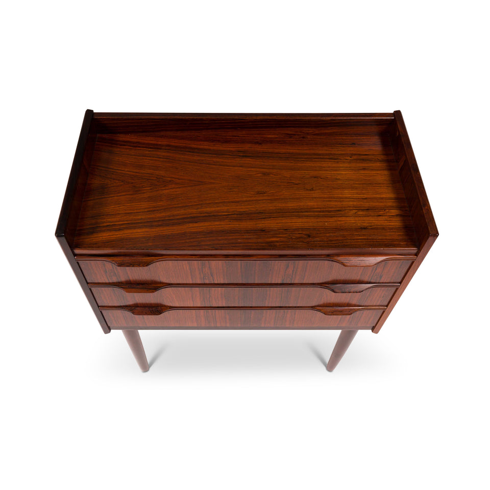 1960s Vintage Danish Mid-Century Rosewood Accent Tables/Chests — Pair