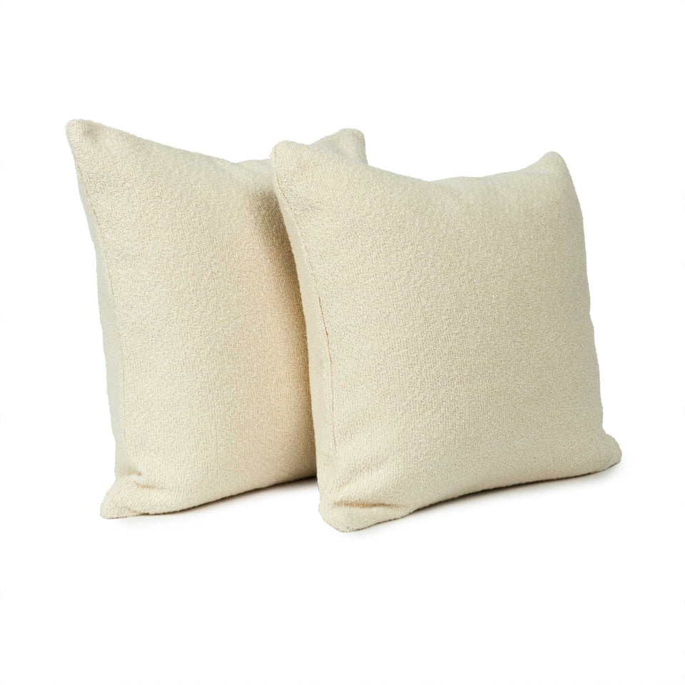 Lush Medium Snow Throw Pillow Cover (pair)
