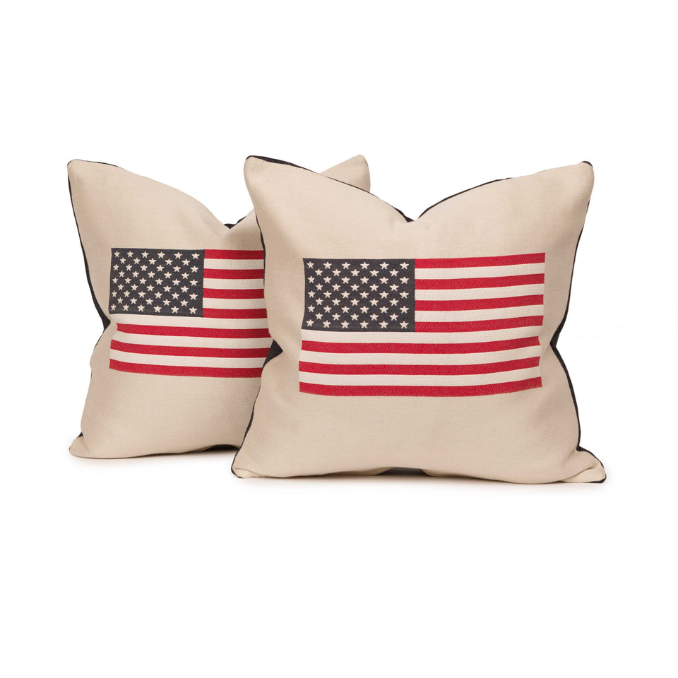 USA American Flag Throw Pillow Inserts (pair)