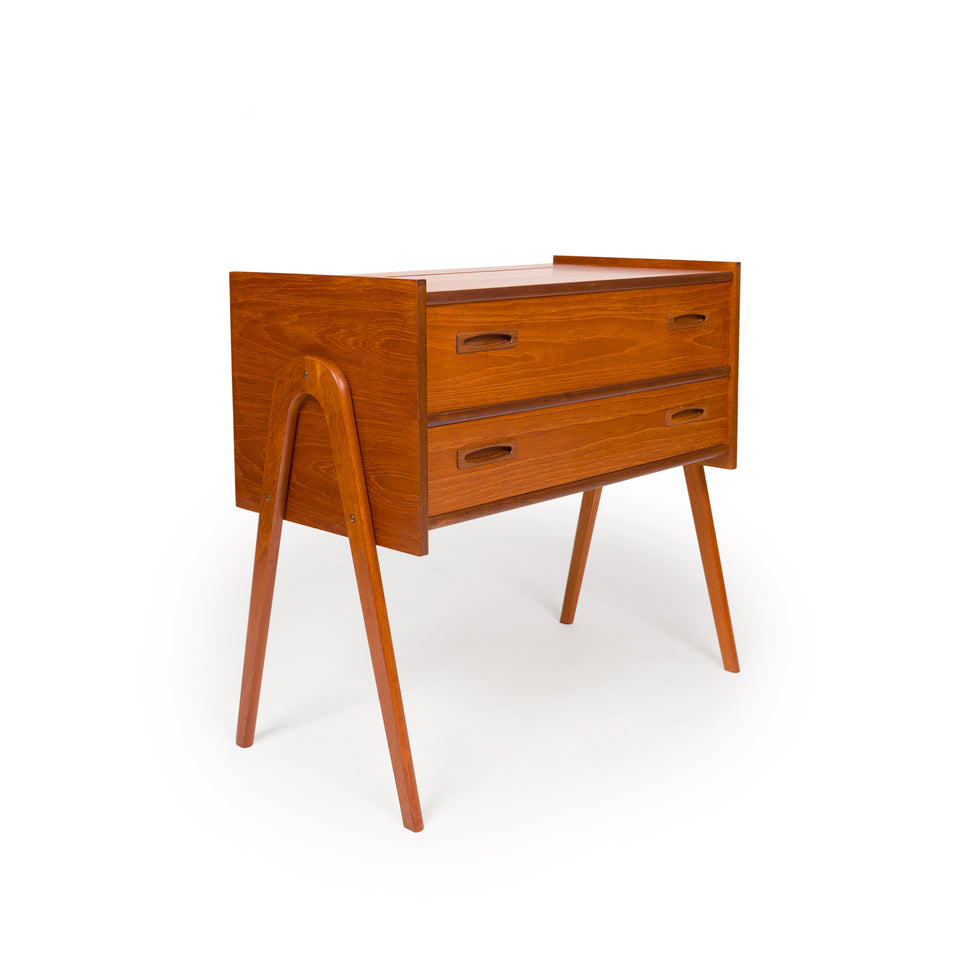 1960s Vintage Danish Mid-Century Teak Vanity/Dresser